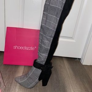 Darla Plaid Heeled Boots